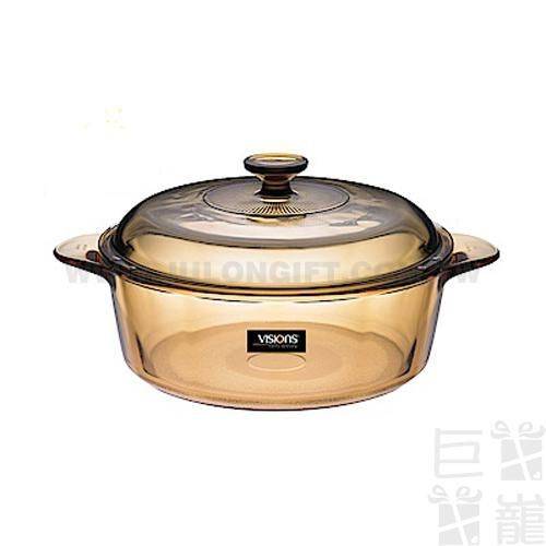 美國康寧Visions晶彩透明鍋雙耳-3.25L