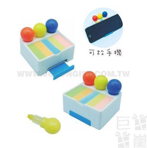 果凍螢光筆+手機座