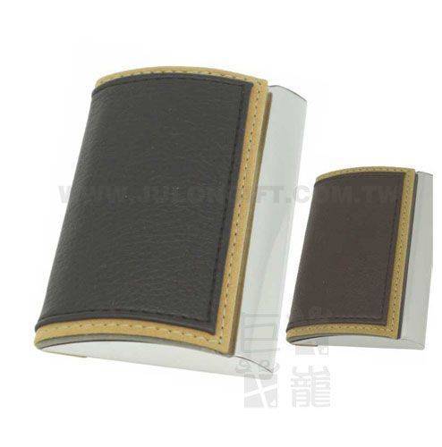 圓弧雙皮面名片盒