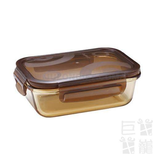 Snapware康寧密扣琥珀色耐熱玻璃保鮮盒980ml
