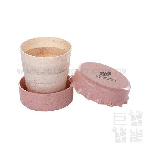 環保小麥伸縮水杯