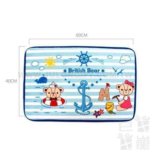 英國熊法蘭絨地墊