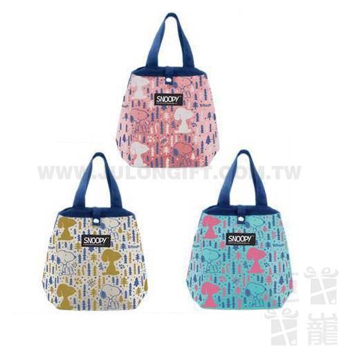 史奴比下雪森林寬口手提保溫袋