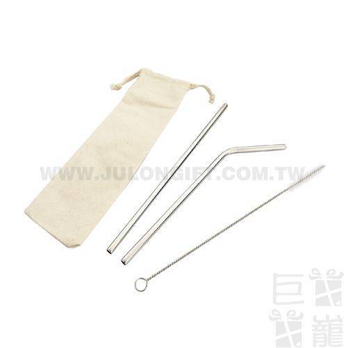 304不銹鋼吸管3入-帆布
