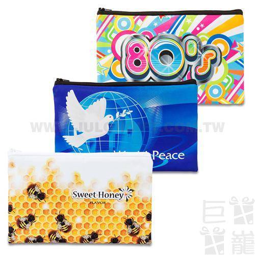 雙層防輕潑水拉鍊袋大筆袋化妝包(全版全彩昇華)