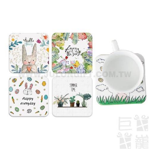 方形硅藻土杯墊