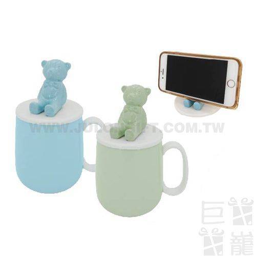 英國熊造型手機蓋杯