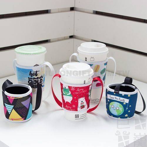 寬版潛水布飲料杯提袋(全版全彩昇華)