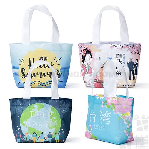 2杯裝不織布飲料杯提袋(全版全彩昇華)