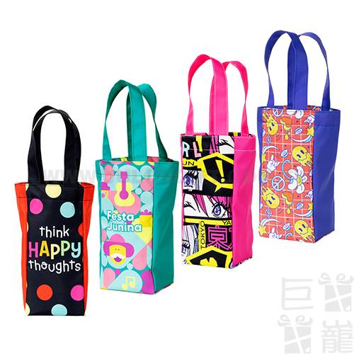 防輕潑水立體配色杯罐瓶提袋(熱昇華全版全彩)