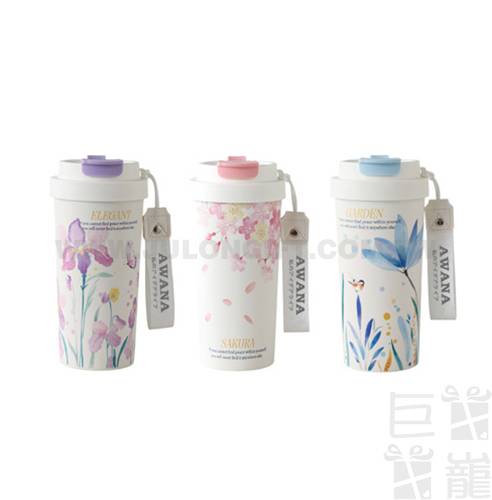 AWANA花語陶瓷手提咖啡杯550ml 