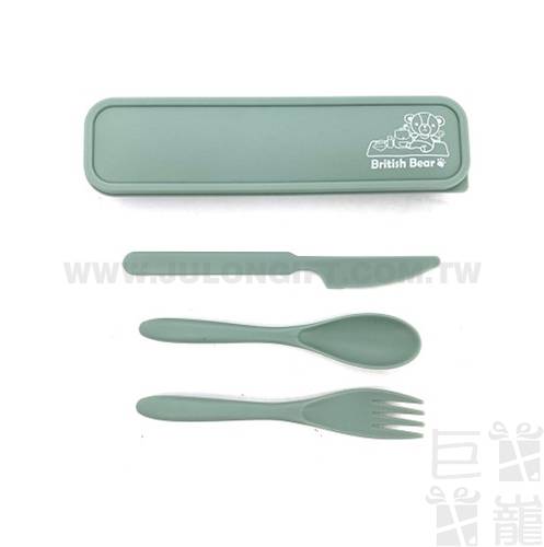 英國熊隨身餐具三件組
