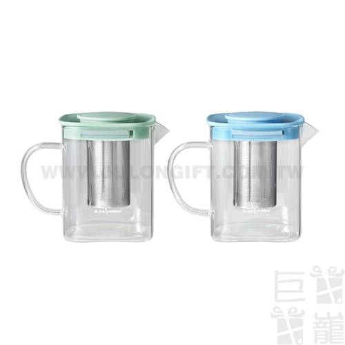 BLACK HAMMER晶透不鏽鋼濾網耐熱泡茶杯800ml