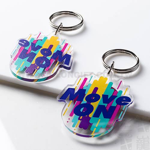 5cm 透明壓克力鑰匙圈